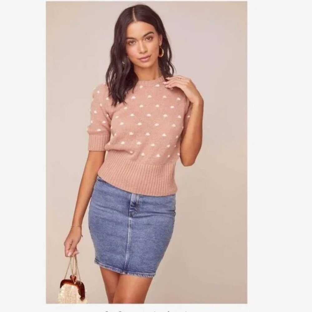 ASTR the label Melba Sweater	Dark Blush White